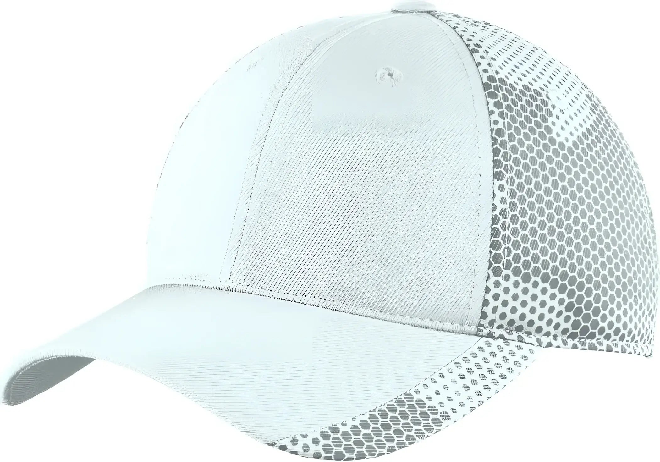 Sport-Tek STC23 Camohex Cap - White - White / 7 1/8’’ - 7 5/8’’