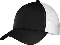 Sport-Tek STC36 PosiCharge Competitor Mesh Back Cap - Black White - Black White / 6 5/8’’ - 7 1/8’’