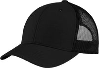 Sport-Tek STC39 Yupoong Retro Trucker Cap - Black Black - Black / One Size Fits Most