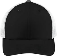 Sport-Tek STC39 Yupoong Retro Trucker Cap - Black White - Black White / OSFM