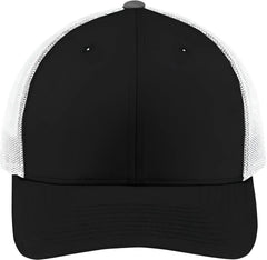 Sport-Tek STC39 Yupoong Retro Trucker Cap - Black White - Black White / OSFM