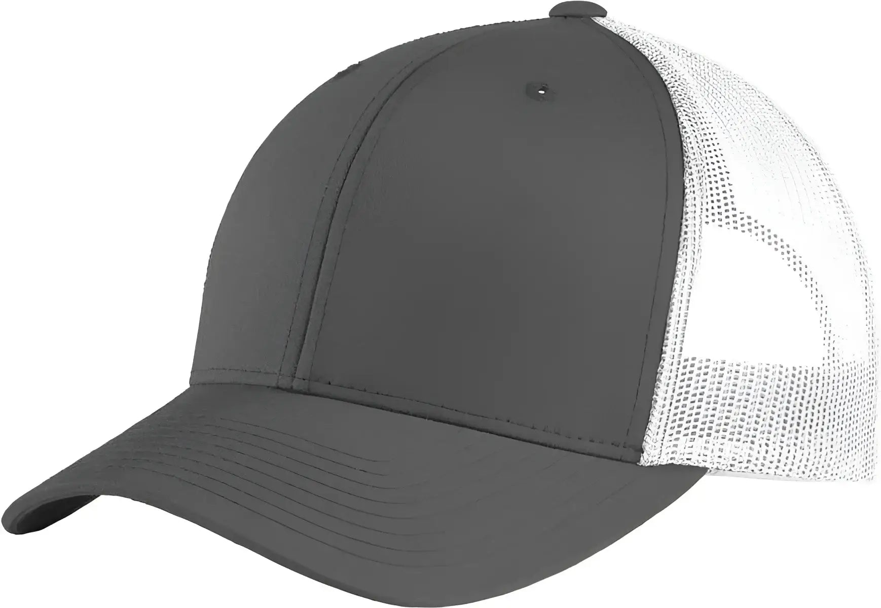 Sport-Tek STC39 Yupoong Retro Trucker Cap - Graphite White - Dark Gray White / Adult OSFM