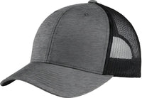 Sport-Tek STC39 Yupoong Retro Trucker Cap - Heather Grey Black - Gray Black / Adult OSFM