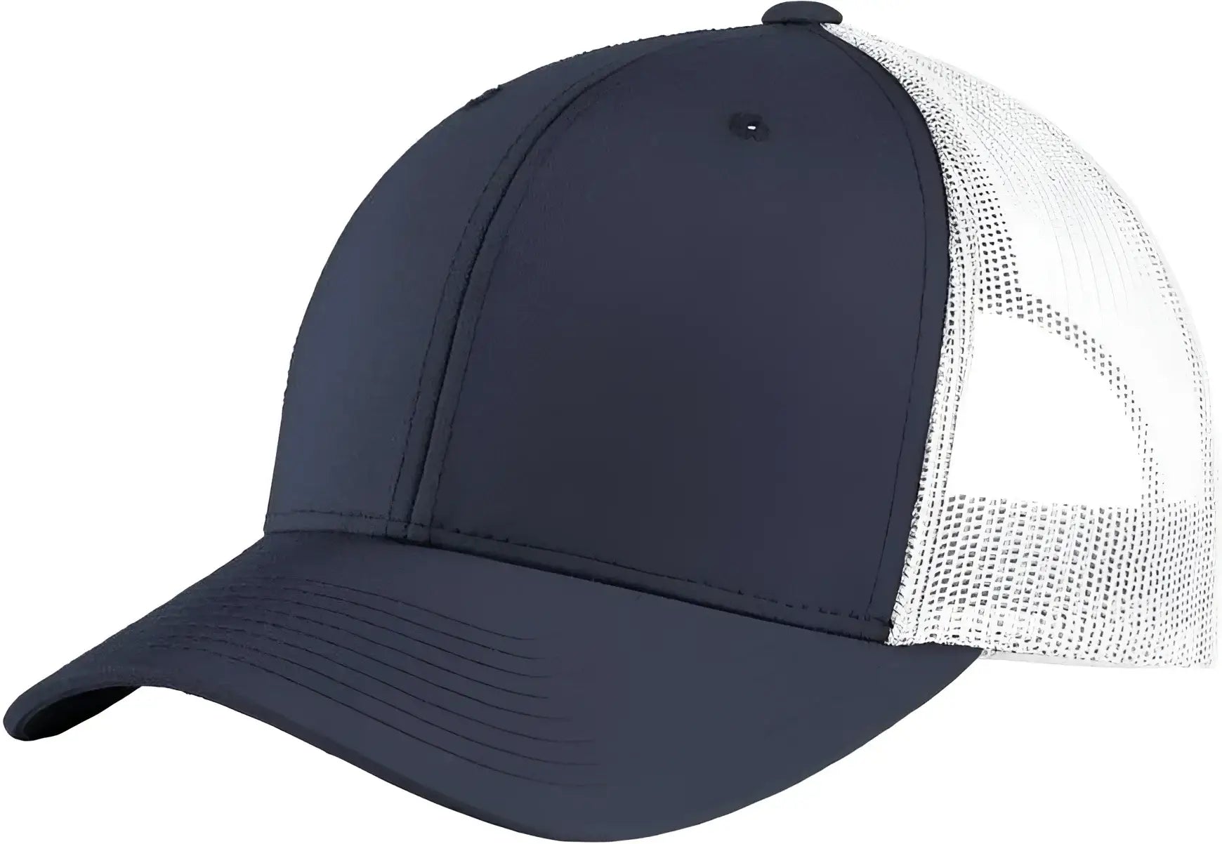 Sport-Tek STC39 Yupoong Retro Trucker Cap - True Navy White - Navy White / One Size Fits Most