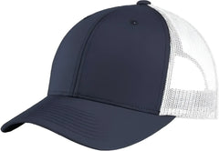 Sport-Tek STC39 Yupoong Retro Trucker Cap - True Navy White - Navy White / One Size Fits Most