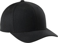 Sport-Tek STC43 Yupoong Curve Bill Snapback Cap - Black - Black / OSFA
