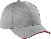 Sport-Tek STC44 Contender Snapback Cap - Vintage Heather/ True Red - Red / OSFA