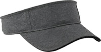 Sport-Tek STC45 Contender Visor - Graphite Heather/ Black - Dark Gray Black / OSFA