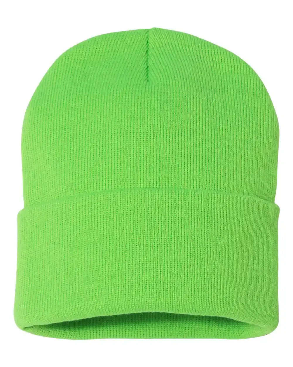 Sportsman SP12 12’’ Solid Cuffed Beanie - Neon Green - Green / One Size Fits Most