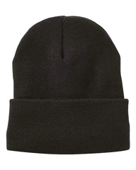 Sportsman SP12FL 12’’ Fleece Lined Cuffed Beanie - Black - Black / One Size Fits Most