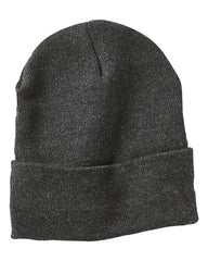Sportsman SP12FL 12’’ Fleece Lined Cuffed Beanie - Heather Charcoal - Dark Gray / One Size Fits Most