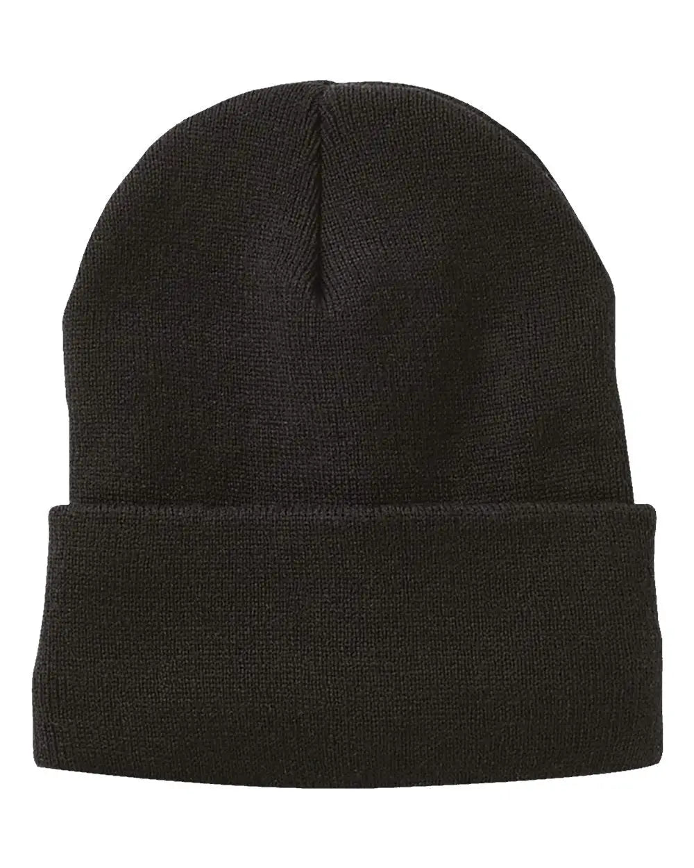 Sportsman SP12JL 12’’ Jersey Lined Cuffed Beanie - Black - Black / One Size Fits Most