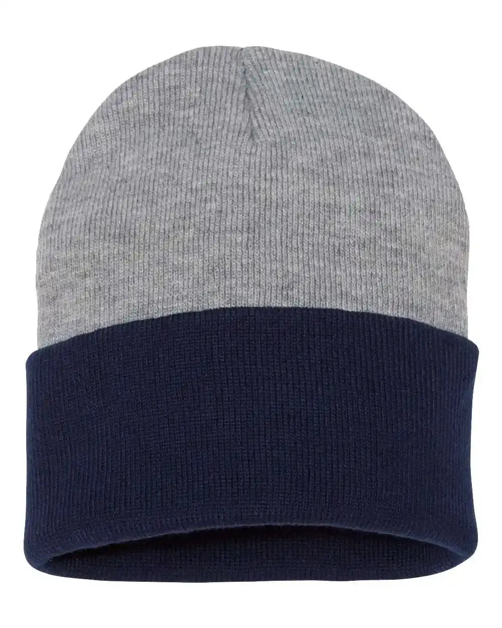 Sportsman SP12T 12’’ Color Blocked Cuffed Beanie - Heather Navy - Navy / One Size Fits Most