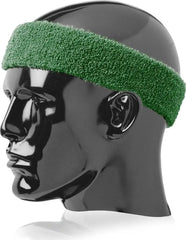 TCK Terry Headband 2’’ Wide Wide - Dark Green - Forest / One Size Fits Most