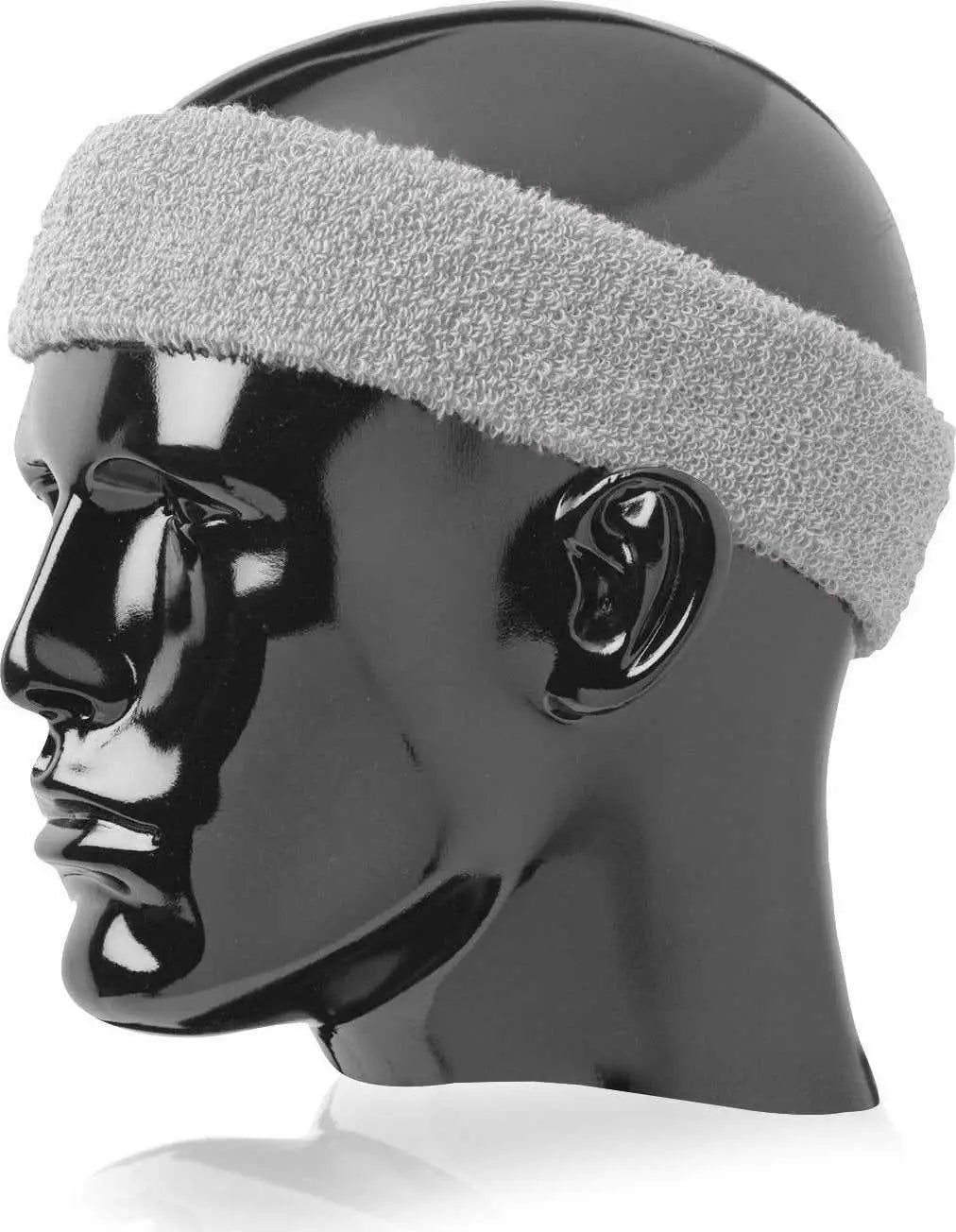 TCK Terry Headband 2’’ Wide Wide Gray Gray / One Size Fits Most