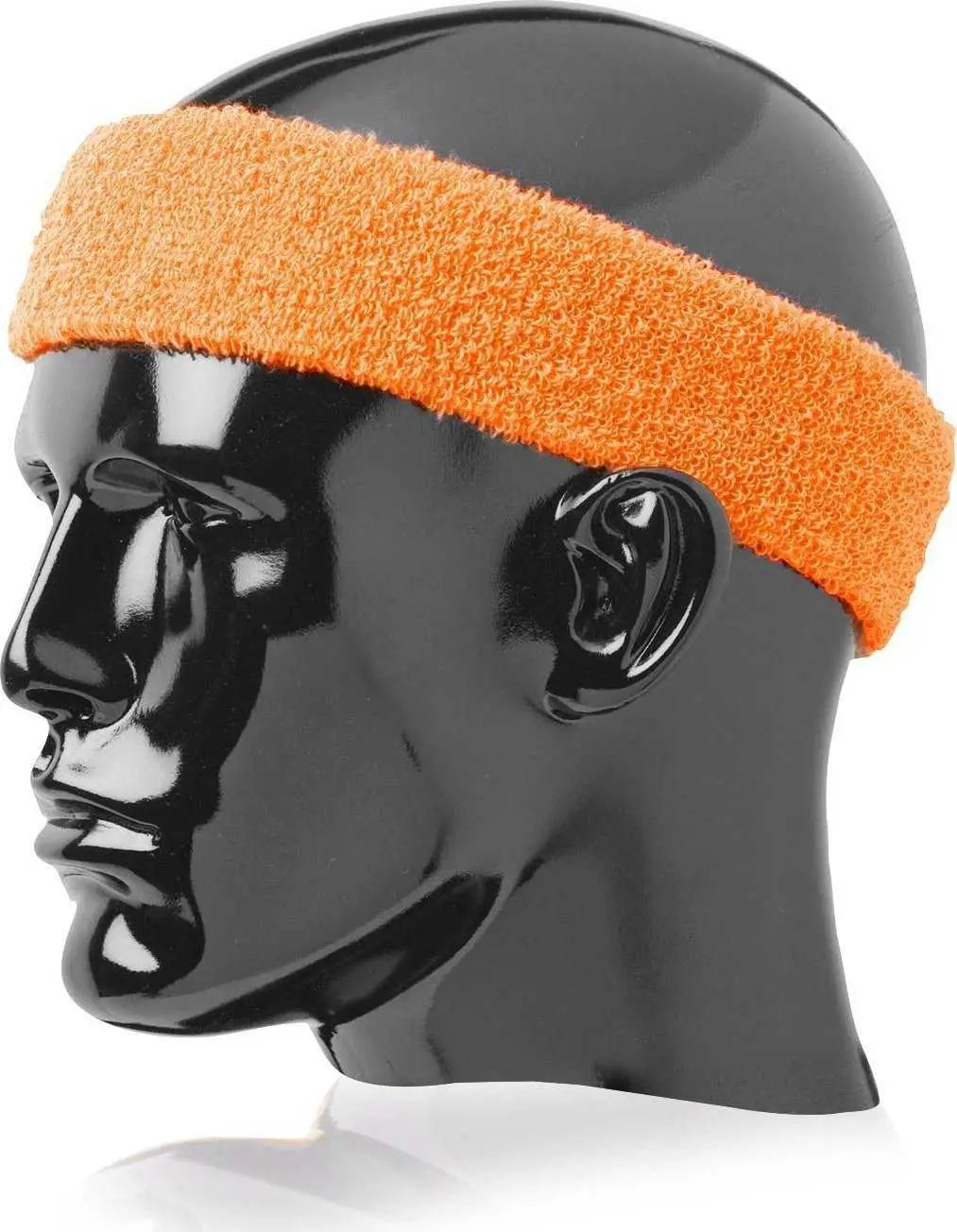 TCK Terry Headband 2’’ Wide Wide - Neon Orange - Orange / One Size Fits Most