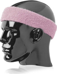 TCK Terry Headband 2’’ Wide Wide - Pink - Pink / One Size Fits Most