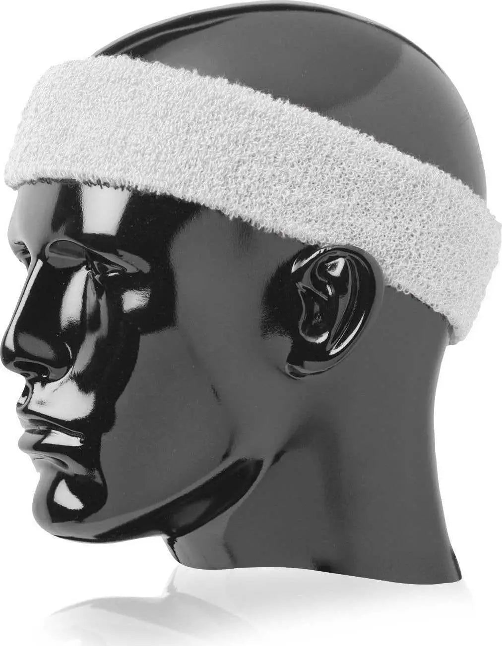 TCK Terry Headband 2’’ Wide Wide - White - White / One Size Fits Most