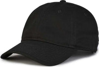 The Game GB210 Classic Relaxed Garment Washed Twill Cap - Black - Black / 6 7/8’’ - 7 5/8’’