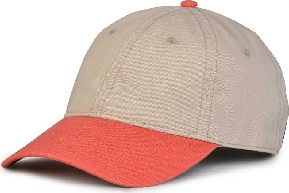 The Game GB210 Classic Relaxed Garment Washed Twill Cap - Stone Nantuck Red - Sand Red / 6 7/8’’ - 7 5/8’’