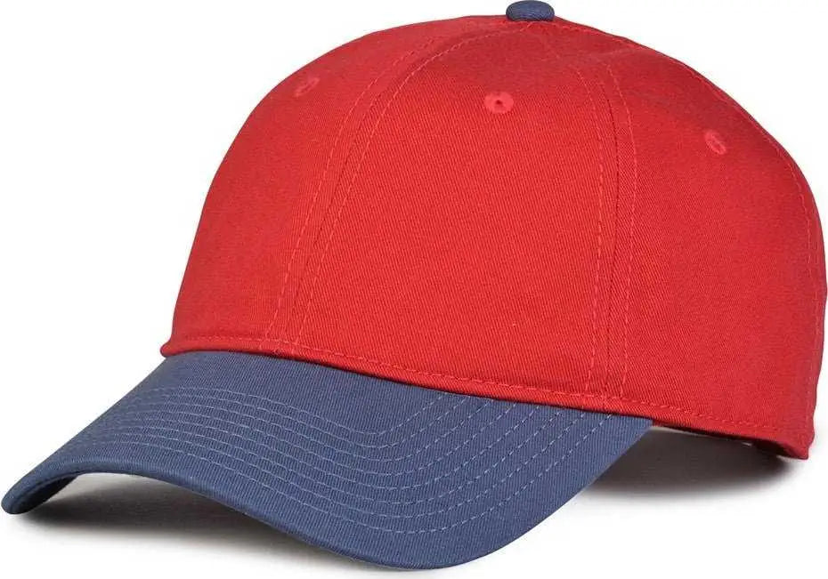 The Game GB210 Classic Relaxed Garment Washed Twill Cap - Vintage Red Vintage Blue - Red Blue / 6 7/8’’ - 7 5/8’’