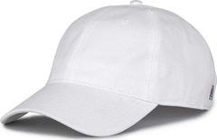 The Game GB210 Classic Relaxed Garment Washed Twill Cap - White - White / 6 7/8’’ - 7 5/8’’