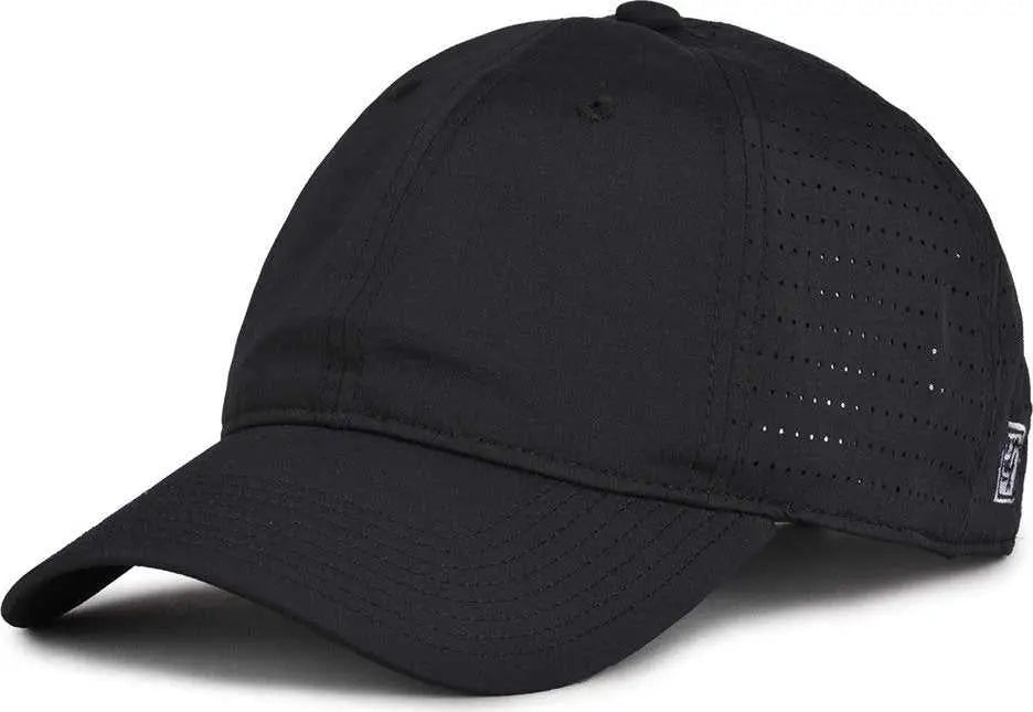 The Game GB424 Perforated GameChanger Cap - Black - Black / 6 7/8’’ - 7 5/8’’