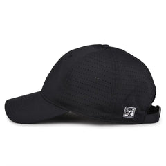 The Game GB424 Perforated GameChanger Cap - Black - Black / 6 7/8’’ - 7 5/8’’