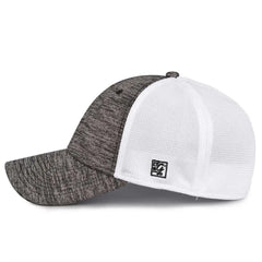 The Game GB444 Athletic Heather and Diamond Mesh Cap - Black