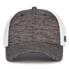 The Game GB444 Athletic Heather and Diamond Mesh Cap - Black