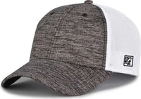 The Game GB444 Athletic Heather and Diamond Mesh Cap - Black - Black / 6 3/4’’ - 7 1/4’’