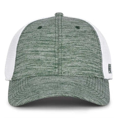 The Game GB444 Athletic Heather and Diamond Mesh Cap - Dark Green
