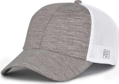 The Game GB444 Athletic Heather and Diamond Mesh Cap - Gray - Gray / 6 3/4’’ - 7 1/4’’