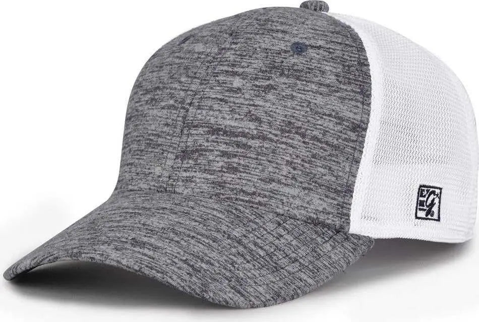 The Game GB444 Athletic Heather and Diamond Mesh Cap - Navy - Navy / 6 3/4’’ - 7 1/4’’