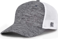 The Game GB444 Athletic Heather and Diamond Mesh Cap - Navy - Navy / 6 3/4’’ - 7 1/4’’