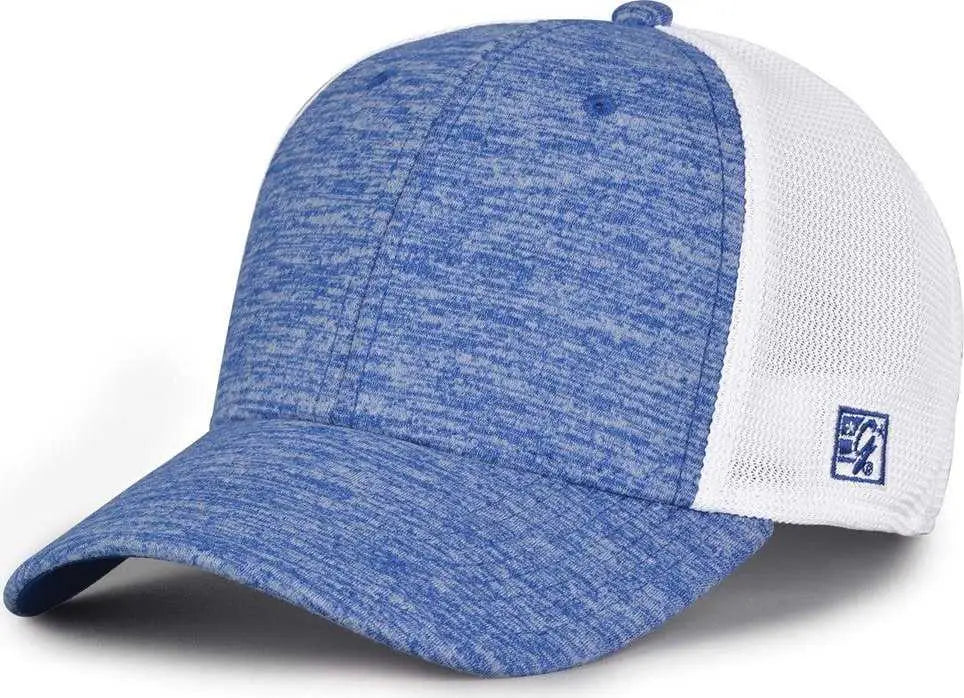 The Game GB444 Athletic Heather and Diamond Mesh Cap - Royal - Royal / 6 3/4’’ - 7 1/4’’