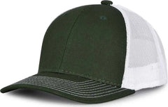 The Game GB452E Everyday Trucker Cap - Dark Green White - Forest White / 6 7/8’’ - 7 5/8’’