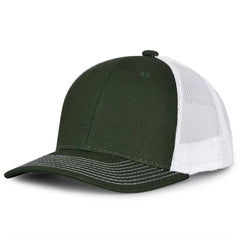 The Game GB452E Everyday Trucker Cap - Dark Green White - Forest White / 6 7/8’’ - 7 5/8’’