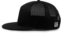 The Game GB452F Five Panel Everyday Trucker Cap - Black - Black / OSFM