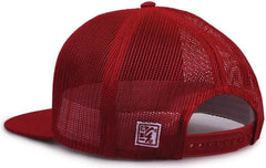 The Game GB452F Five Panel Everyday Trucker Cap - Cardinal - Cardinal / OSFM