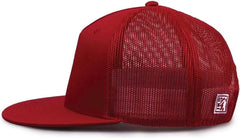The Game GB452F Five Panel Everyday Trucker Cap - Cardinal - Cardinal / OSFM