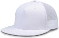 The Game GB452F Five Panel Everyday Trucker Cap - White - White / OSFM