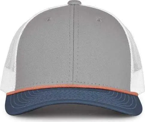 The Game GB452R Rope Everyday Trucker Cap - Light Gray Marine White - Light Gray White / One Size Fits Most