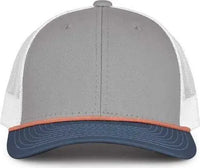 The Game GB452R Rope Everyday Trucker Cap - Light Gray Marine White - Light Gray White / One Size Fits Most