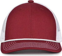 The Game GB452R Rope Everyday Trucker Cap - Maroon White - Maroon White / One Size Fits Most
