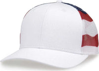 The Game GB452US USA Everyday Trucker Cap - White - White / One Size Fits Most