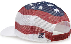 The Game GB452US USA Everyday Trucker Cap - White - White / One Size Fits Most
