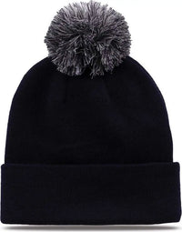 The Game GB461 Roll Up Beanie with Pom - Navy - Navy / One Size Fits Most