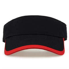 The Game GB463 Gamechanger Visor with Bill Tipping - Black Red - Black Red / One Size Fits Most