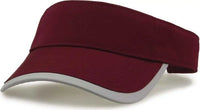 The Game GB463 Gamechanger Visor with Bill Tipping - Dark Maroon Gray - Maroon Gray / One Size Fits Most